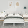Estrutura da Cama Branco 120 x 190 cm Madeira de Pinheiro 5
