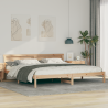 Estructura de cama Marrón 180 x 200 cm Madera de pino sólido 1