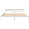 Estrutura da Cama com luzes de tira LED com cabeceira Branco 180 x 200 cm 5