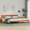 Estructura de cama Marrón cera 180 x 200 cm 1
