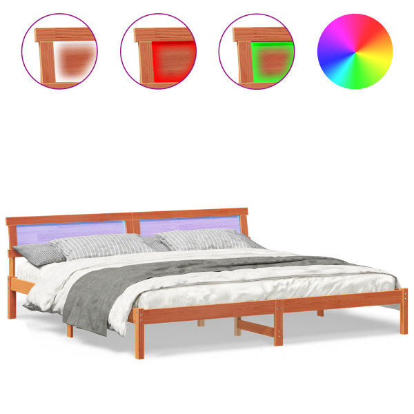 Estrutura da Cama Castanho-mel 180 x 200 cm M 4