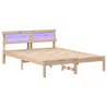 Estrutura da Cama Castanho 140 x 190 cm Madeira de Pinheiro 2