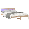 Estrutura da Cama Castanho 140 x 190 cm Madeira de Pinheiro 3