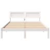Estrutura da Cama com luzes de tira LED com cabeceira Branco 140 x 190 cm 5