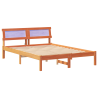 Estrutura da Cama Castanho-mel 140 x 190 cm Madeira de Pinheiro 2