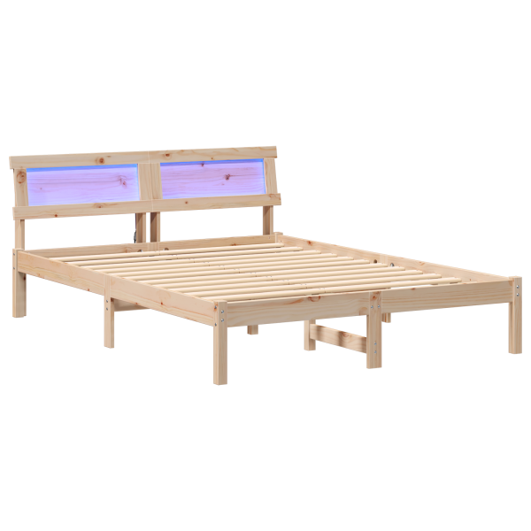 Estructura de cama Marrón 120 x 190 cm Madera de pino sólido M 2