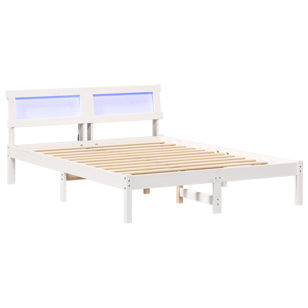 Estrutura da Cama Branco 120 x 190 cm Madeira de Pinheiro M 2
