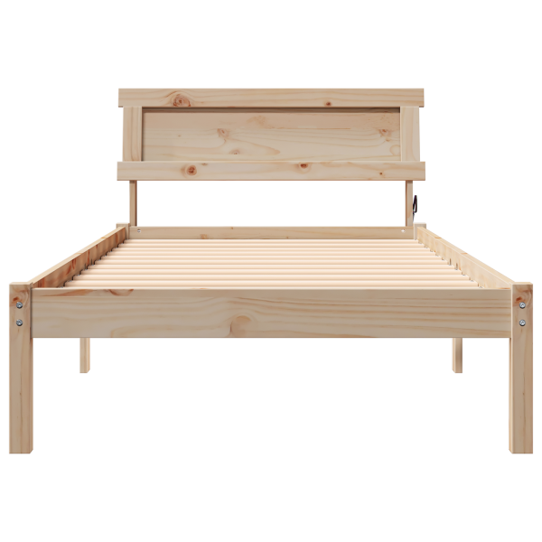 Cama con marco de cera marrón Marrón 100 x 200 cm M 5