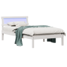Estrutura da Cama Branco 90 x 190 cm Madeira de Pinheiro Sólido 3