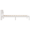 Estrutura da Cama Branco 90 x 190 cm Madeira de Pinheiro Sólido 5