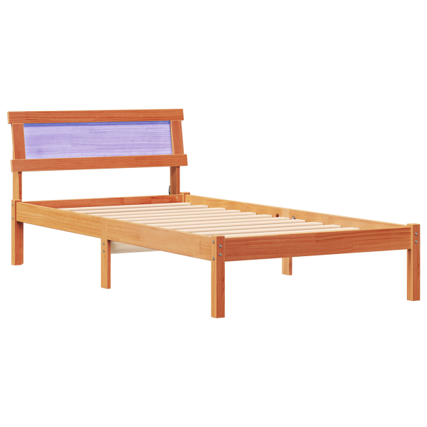 Estructura de cama Marrón cera 90 x 190 cm Madera de pino M 2