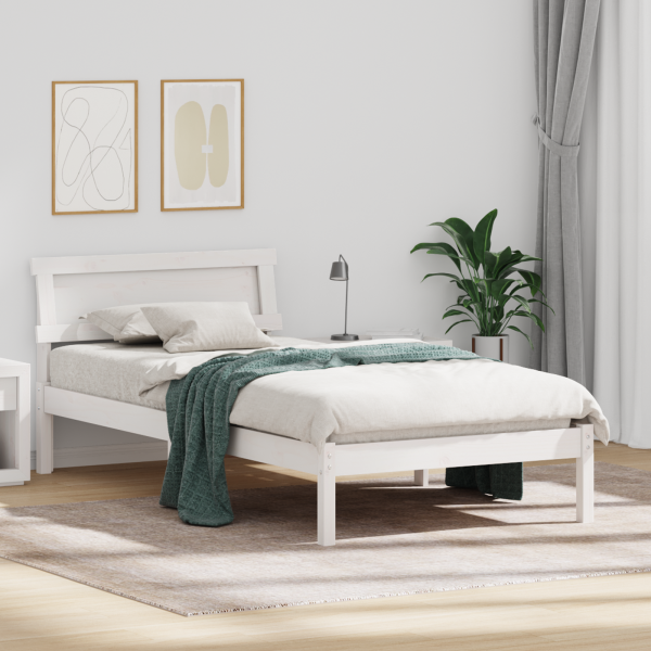 Estructura de cama Blanco 75 x 190 cm Madera de pino D