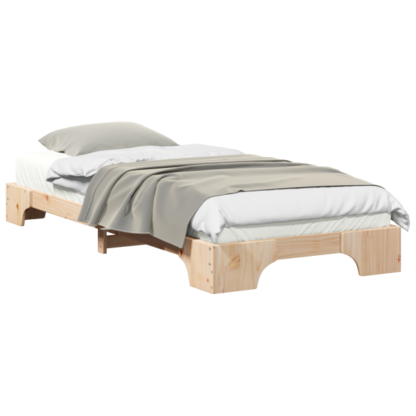 Estructura de cama con almacenamiento Marrón 80 x 210 cm Madera M 3