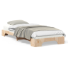 Estrutura de cama de chão Castanho 80 x 210 cm madeira 4