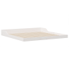 Estrutura da Cama Branco 200 x 200 cm Madeira de Pinheiro 2