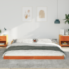 Estrutura da Cama Castanho-mel 200 x 200 cm Madeira de Pinheiro 5