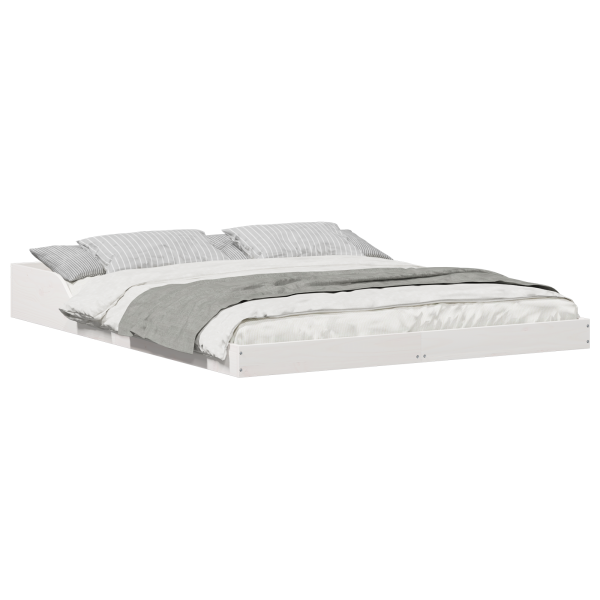 Estructura de cama Blanco 140 x 200 cm Madera maciza de pino M 3