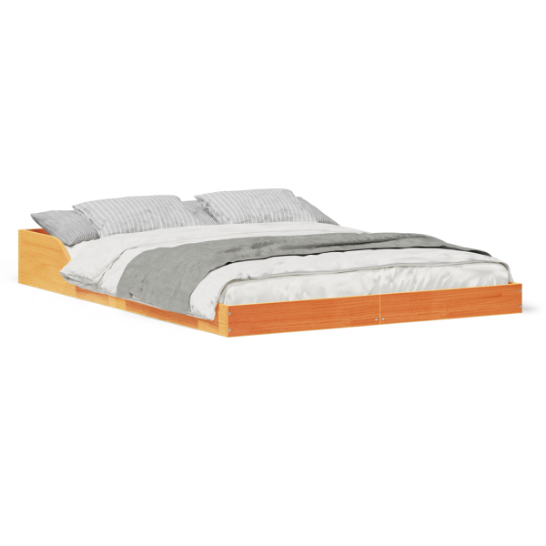 Estrutura da Cama Castanho-mel 140 x 190 cm M 4