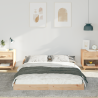 Estrutura da Cama Castanho 135 x 190 cm Madeira de pinho maciça 5