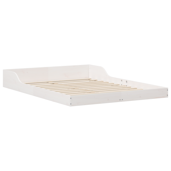 Estrutura da Cama Branco 120 x 190 cm Madeira de Pinheiro M 2