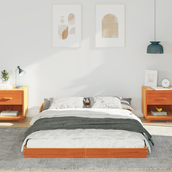 Estrutura da Cama Castanho-mel 120 x 190 cm M 5