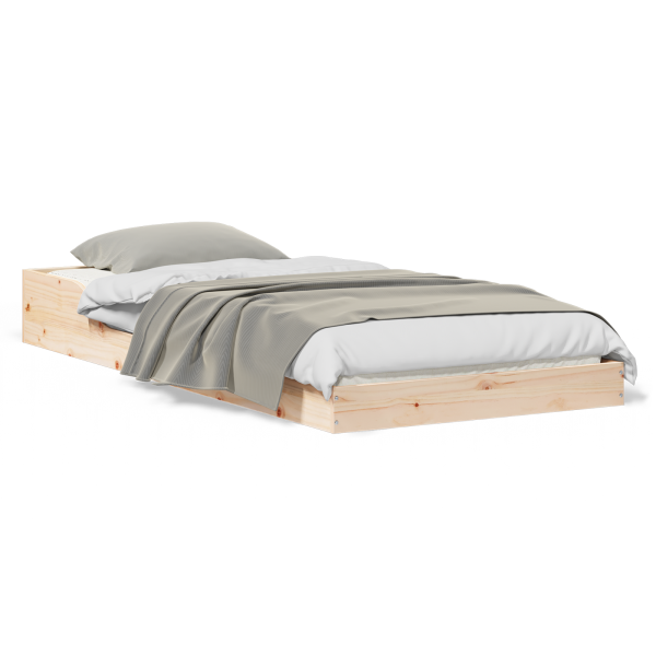 Estructura de cama Marrón 90 x 200 cm Madera de pino M 4