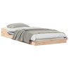 Estrutura da Cama Castanho 90 x 210 cm Madeira de pinho maciça 3