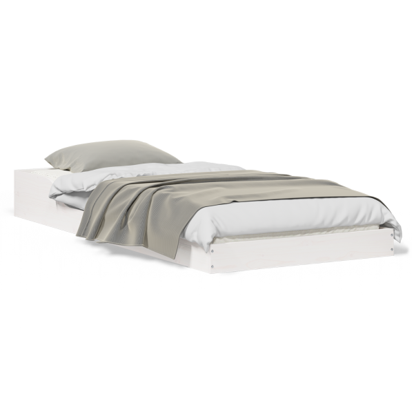 Estrutura da Cama Branco 90 x 210 cm Madeira de pinho maciça M 4