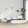 Estrutura da Cama Branco 140 x 210 cm Madeira de pinho maciça 1