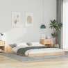 Estrutura da Cama Castanho 160 x 220 cm Madeira de pinho maciça 1