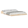 Estructura de cama Marrón 160 x 220 cm Madera maciza de pino 4