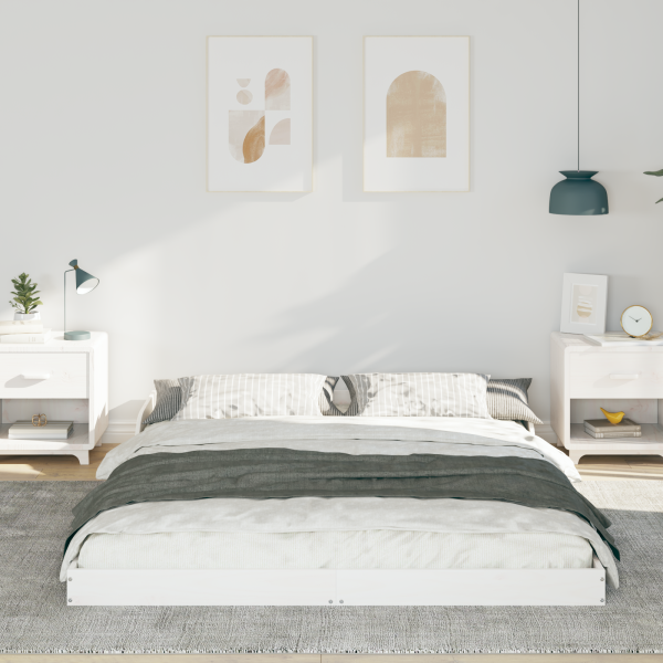 Estrutura da Cama Branco 160 x 220 cm madeira M 5