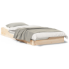 Estructura de cama Marrón 100 x 200 cm Madera de pino sólido 4