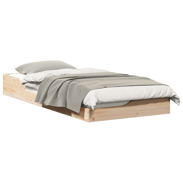 Estrutura de cama de chão Castanho 90 x 200 cm M 3