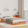 Estrutura de cama de chão Castanho-mel 90 x 200 cm 1