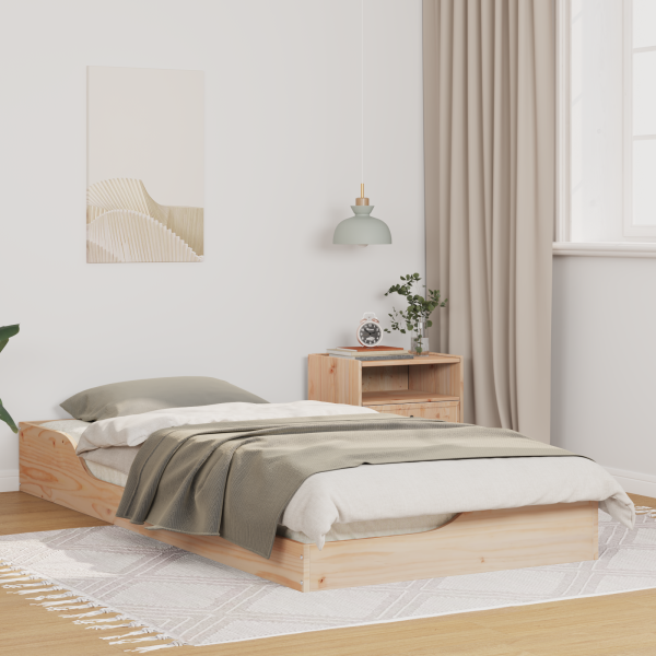 Estructura de cama Marrón 80 x 200 cm Madera de pino sólido D
