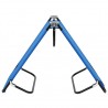 Tumbona plegable acero azul 4