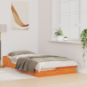Estructura de cama Marrón cera 90 x 190 cm 5