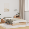 Estrutura de cama de chão Castanho 75 x 190 cm 1