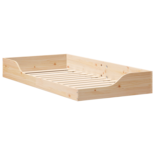Estructura de cama Marrón 75 x 190 cm Madera de pino sólido M 2