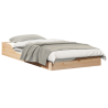 Estrutura de cama de chão Castanho 75 x 190 cm 3