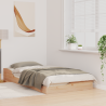 Estrutura de cama de chão Castanho 75 x 190 cm 5