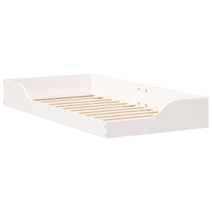 Estrutura de cama de chão Branco 75 x 190 cm H