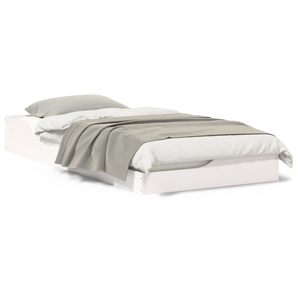 Estrutura de cama de chão Branco 75 x 190 cm M 4
