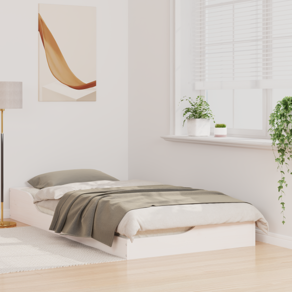Estrutura de cama de chão Branco 75 x 190 cm M 5