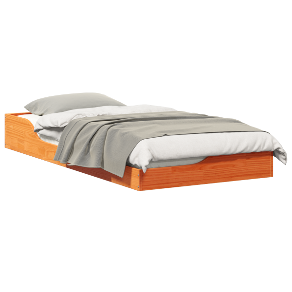Estructura de cama Marrón cera 75 x 190 cm M 3