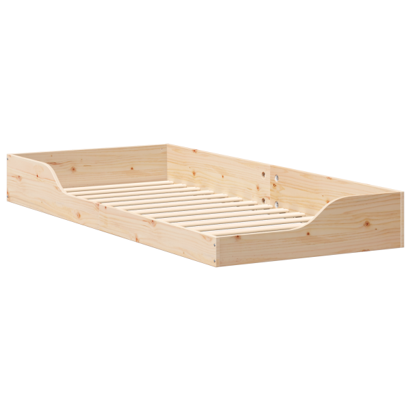 Estrutura de cama de chão Castanho 80 x 210 cm M 2