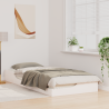 Estrutura de cama de chão Branco 80 x 210 cm 5