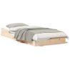 Estructura de cama Marrón 90 x 210 cm Madera de pino sólido 4