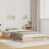 Estrutura de cama de chão Castanho 100 x 210 cm 1
